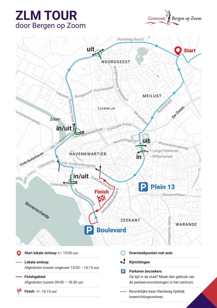 Markiezenhof is minder goed bereikbaar op vrijdag 4 september i.v.m. de ZLM Tour
